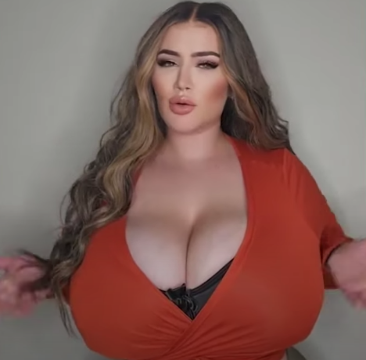 large hanging natural breasts