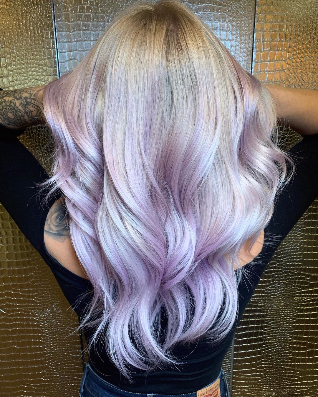 carol lynn davis add photo purple streaks in blonde hair pictures