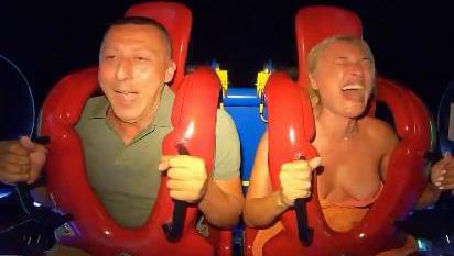 adi purba recommends tits come out on slingshot ride pic