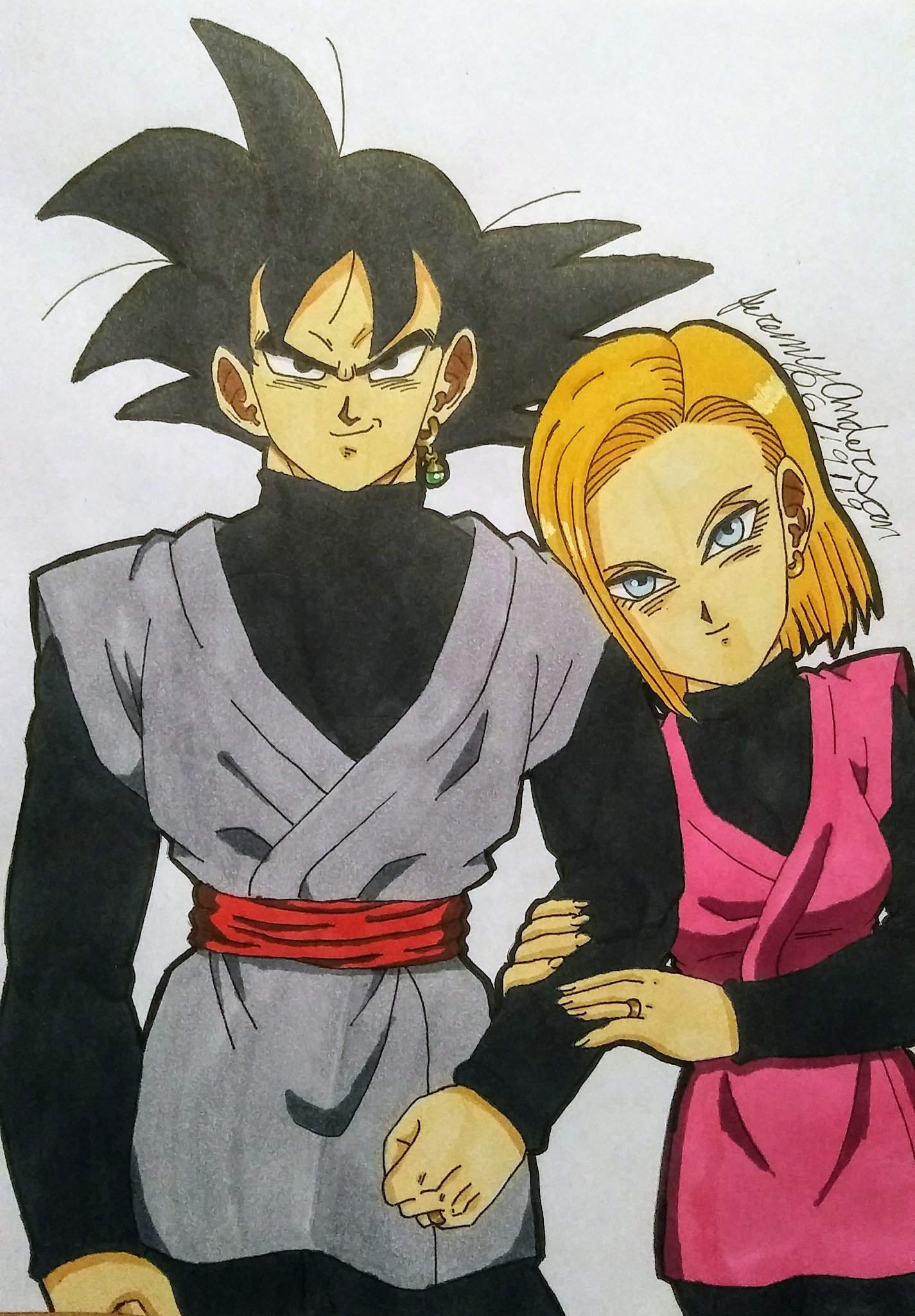 alex dmello add photo goku x android 18