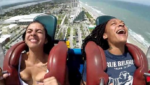 Best of Tits come out on slingshot ride