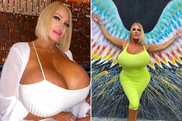 alyson delandro recommends giant fake tits pic