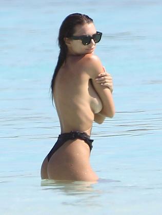 adeline jansen add emily ratajkowski topless swim photo