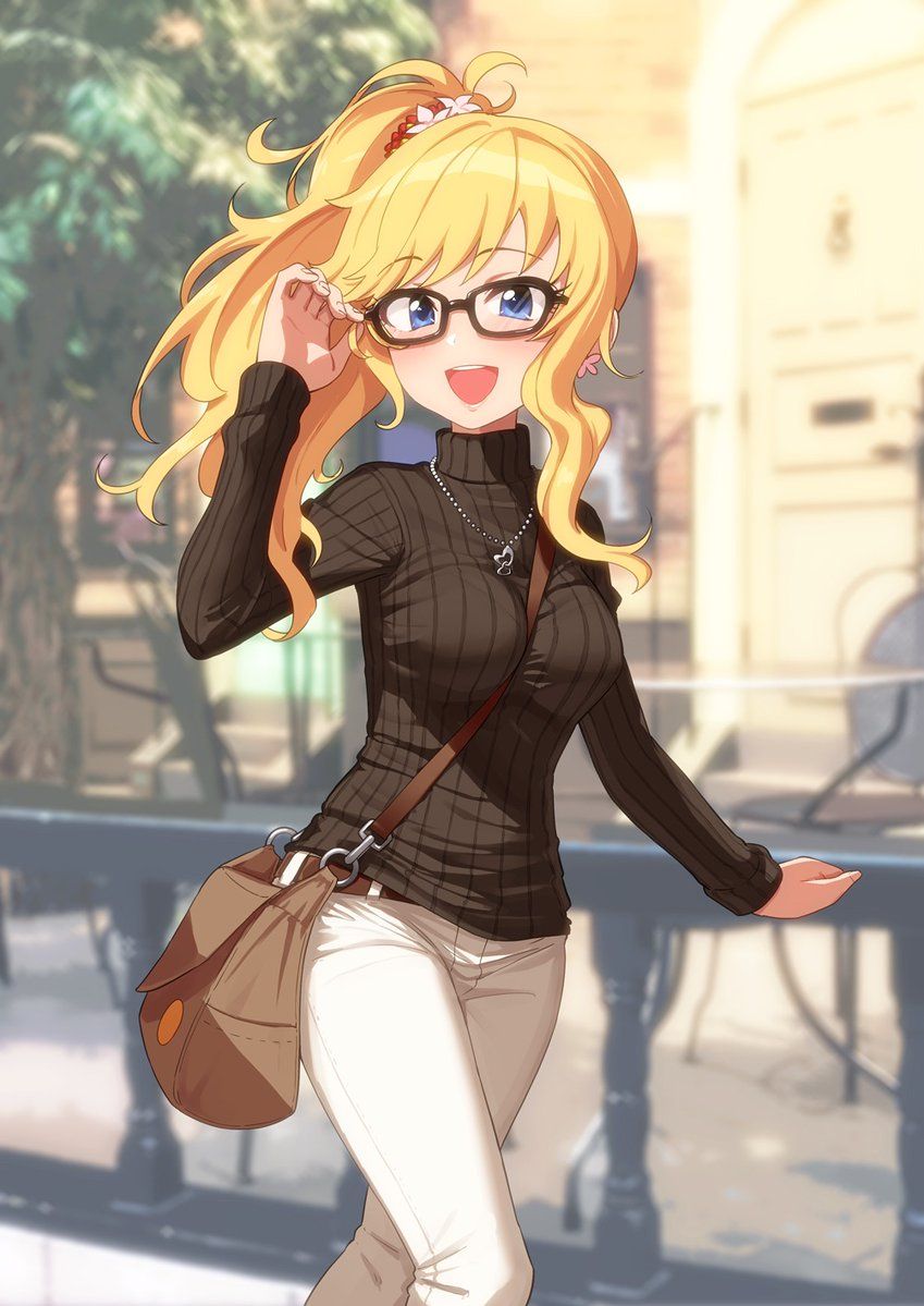 Best of Blonde anime girl glasses