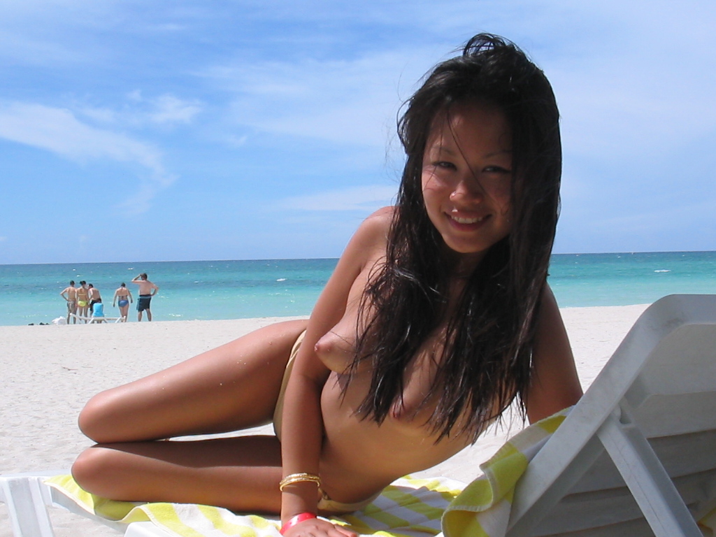 anggi amalia share asian topless beach photos
