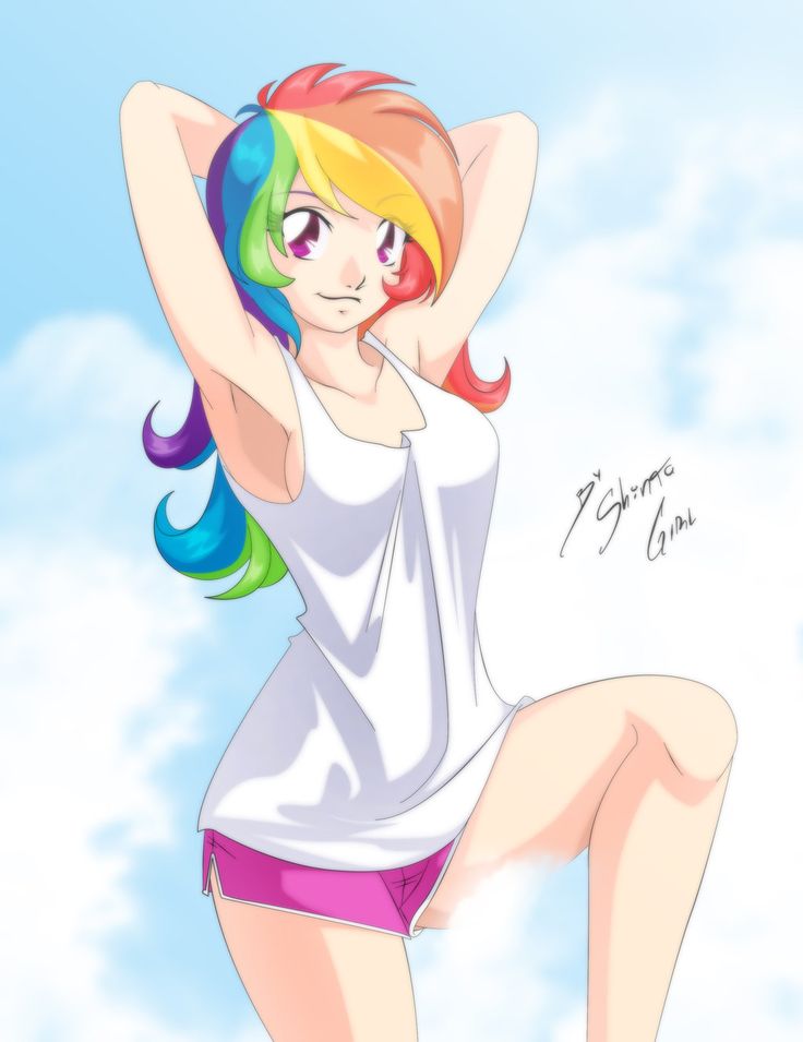 rainbow dash human hot