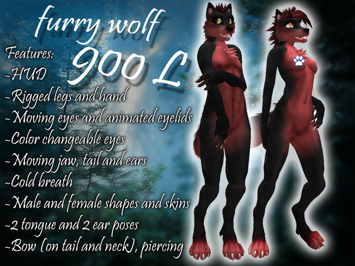 are an recommends Red And Black Furry Wolf
