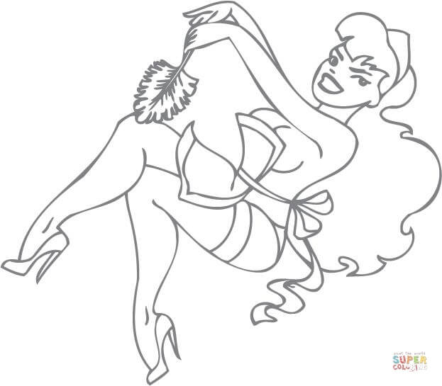 pin up girl coloring pages