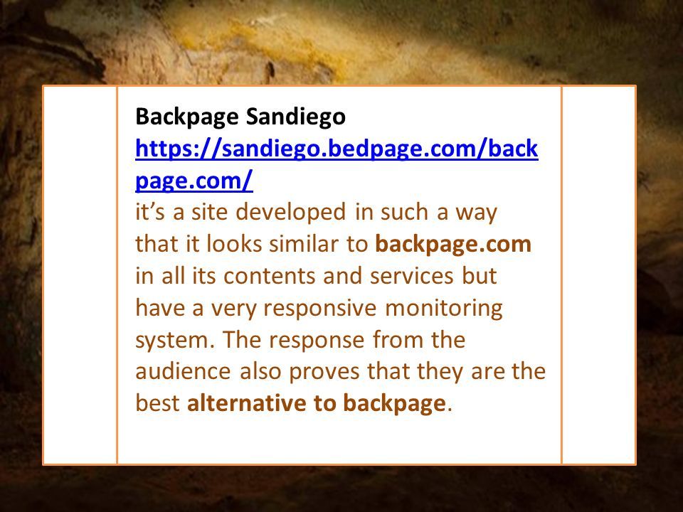 alba arias recommends Www Sandiego Backpage Com