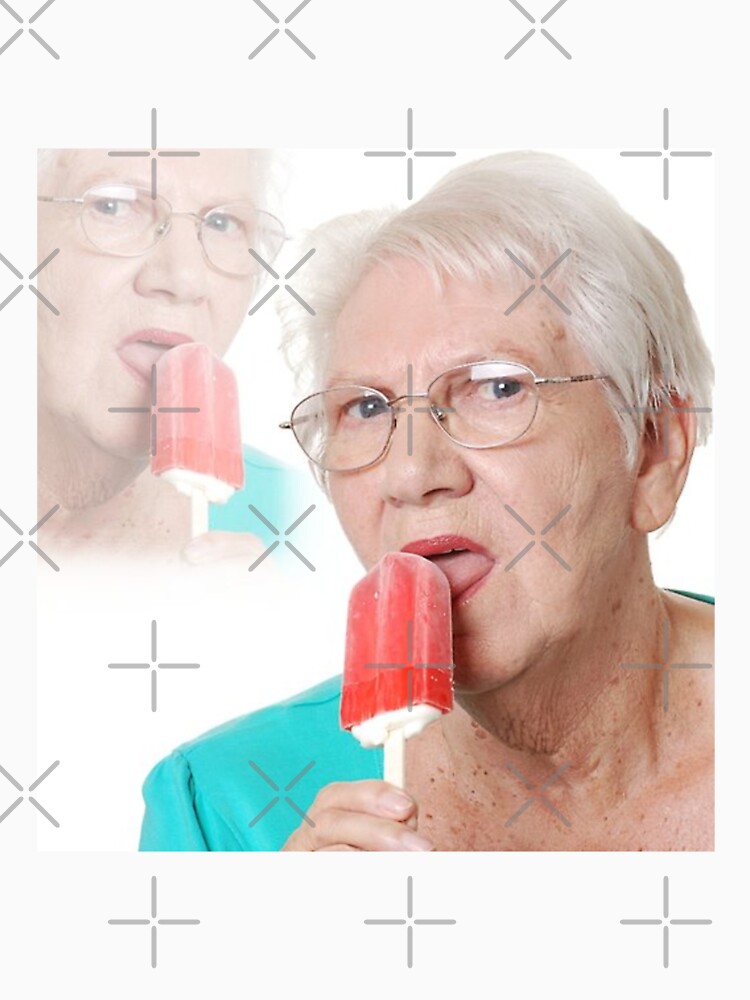 Best of Old lady licking popsicle