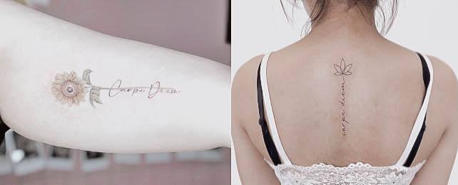 carpe diem tattoo female