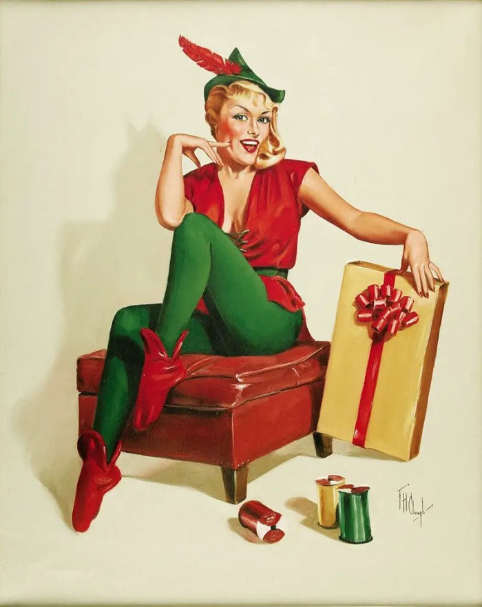 Best of Vintage christmas pin up art