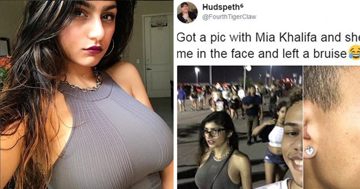 brannon dunn recommends mia khalifa punches fan pic