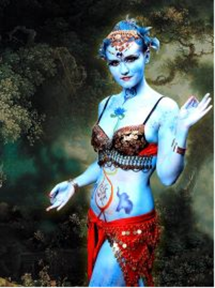 Best of Female body painting process