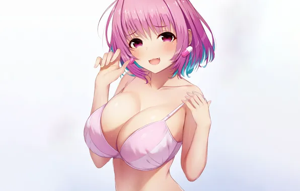 chris hamblett add pink hair anime boob photo