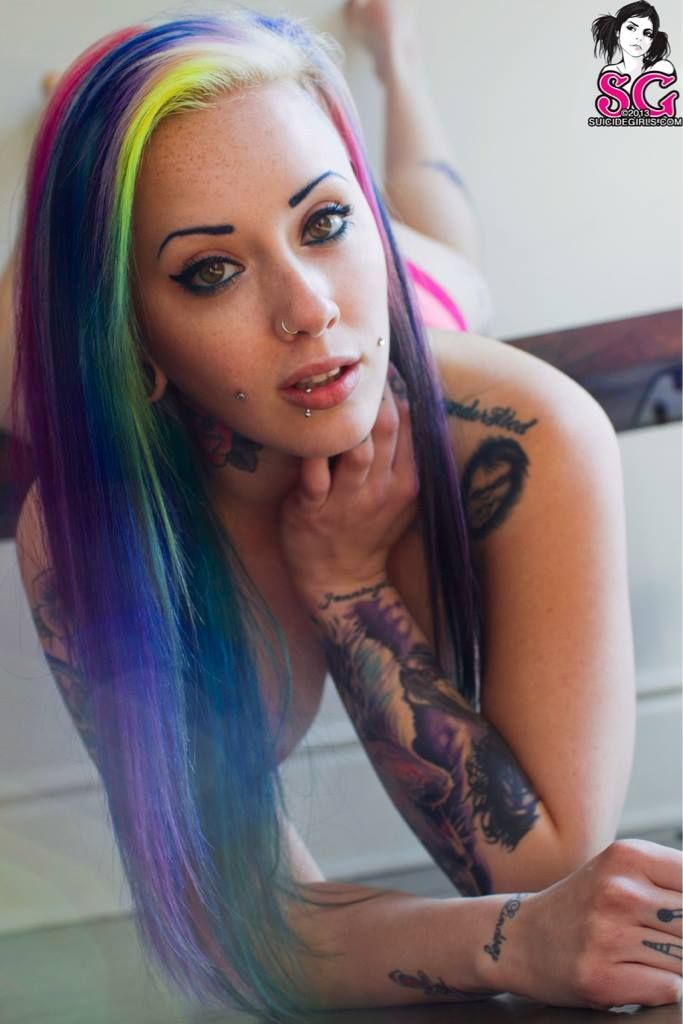 demetrius spearman add nude girl rainbow hair photo