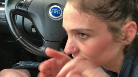 Best of Car cum in mouth