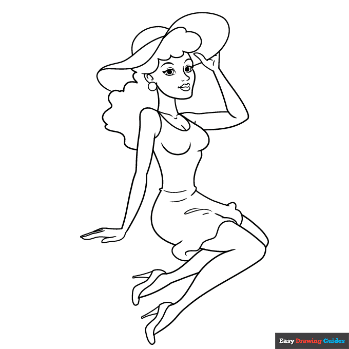 adrian havingall share pin up girl coloring pages photos