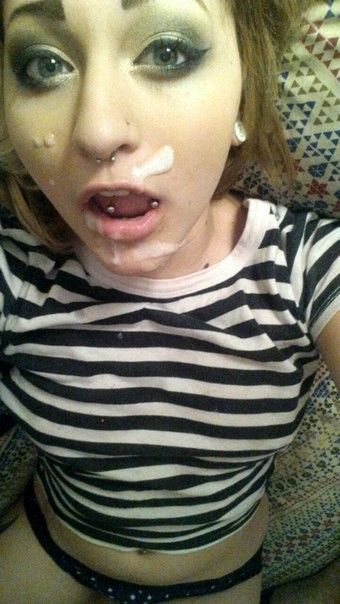 beau cross recommends emo girl cum facial pic