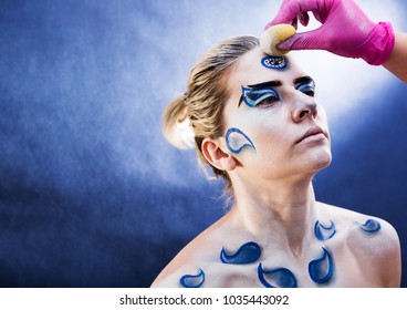 female body painting process