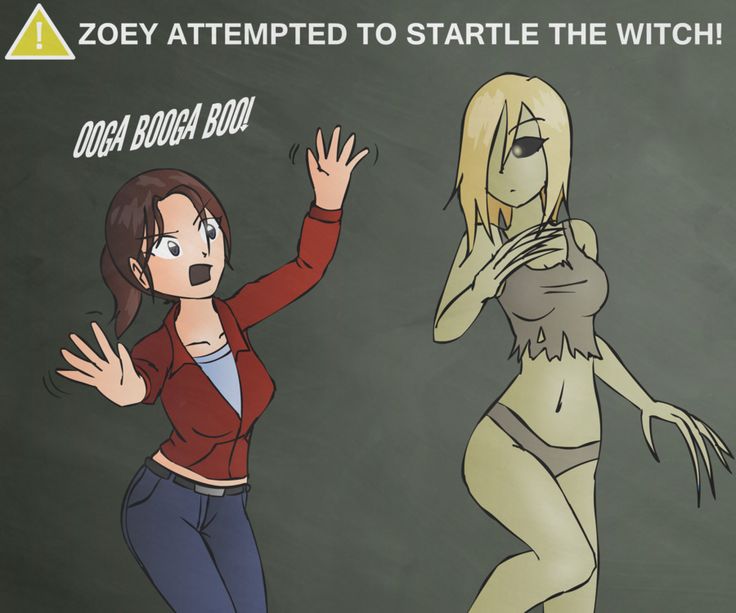 Zoey Startled The Witch ric va