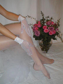 crossed legs in stockings