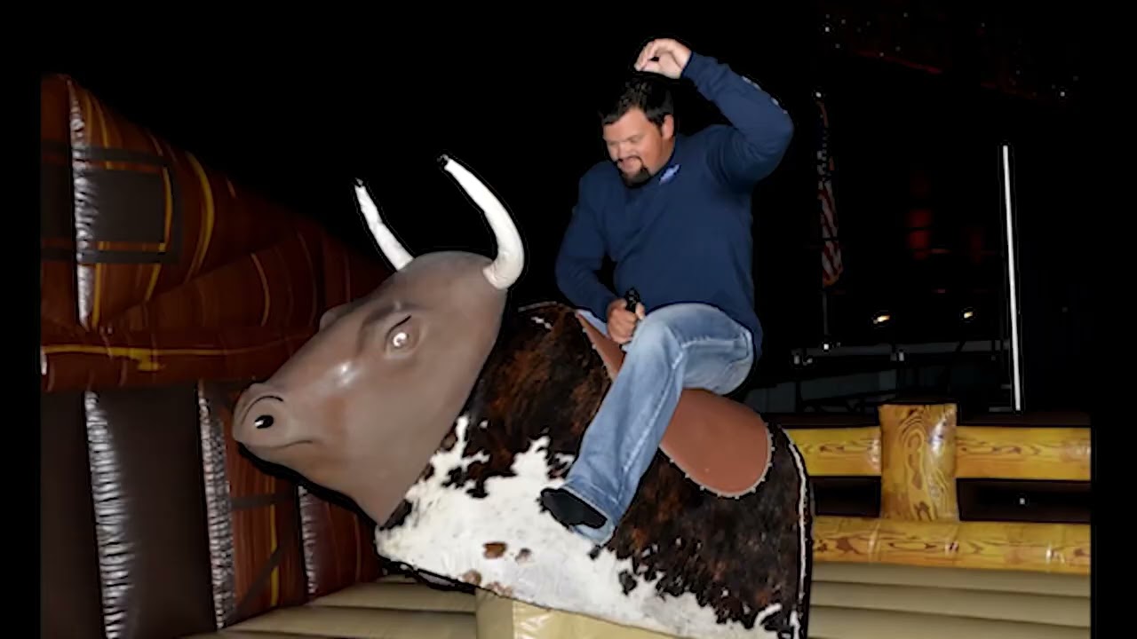 mechanical bull riding videos