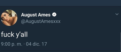 arvin canete recommends august ames tweet pic
