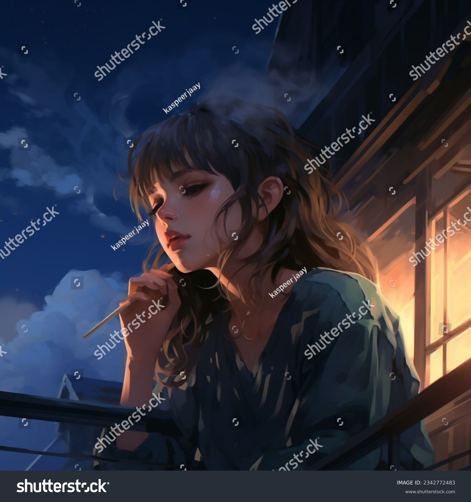 Anime Girl Smoking higareda penetrada