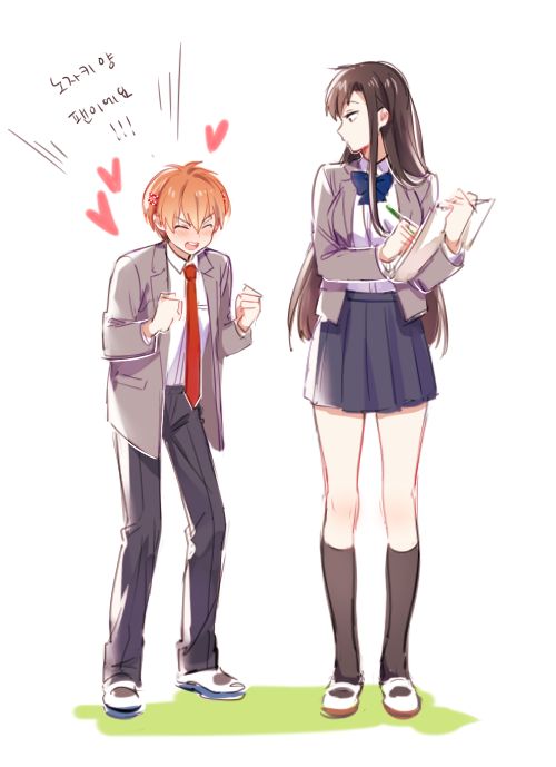dashish sharma recommends anime tall girl short boy pic