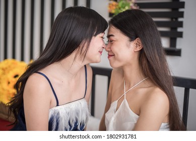 Best of Asian lesbians wet kissing