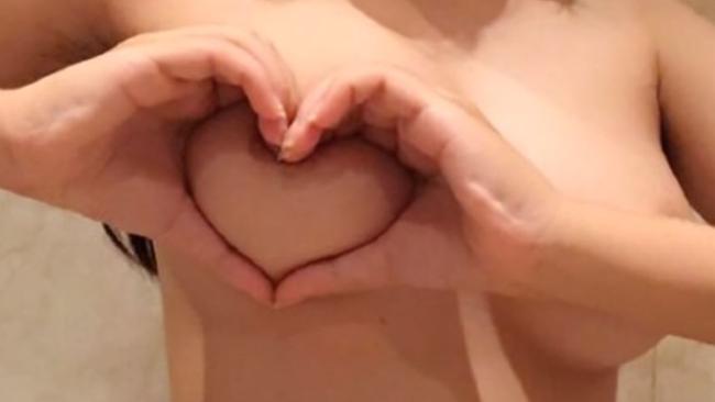 Best of Heart shaped titty selfie