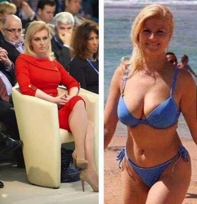 President Of Croatia In Bikini prime minister