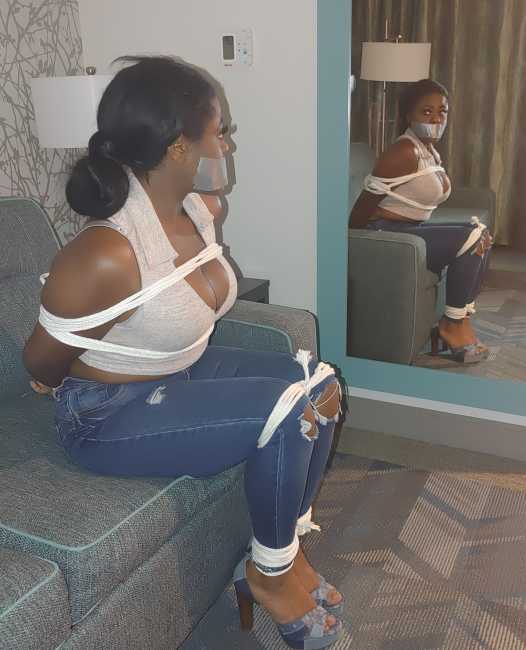 annea villanueva add ebony bound and gagged photo