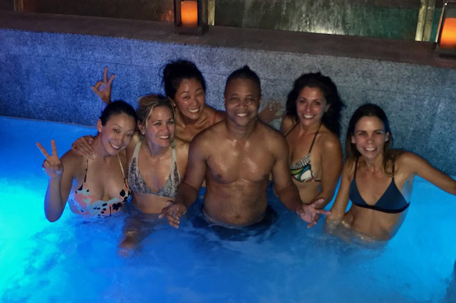 clayton jennison share babes in hot tubs photos