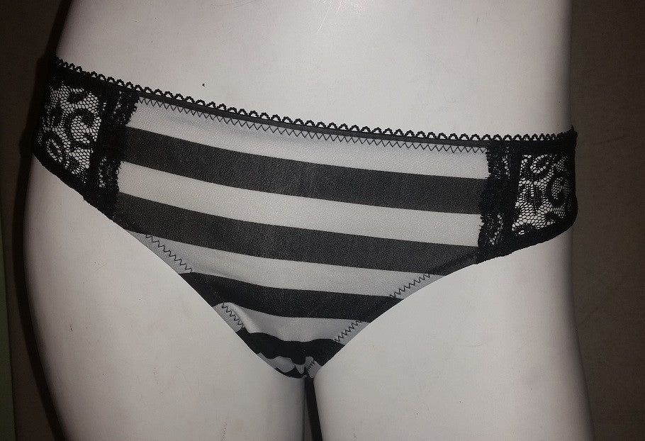 black and white panties