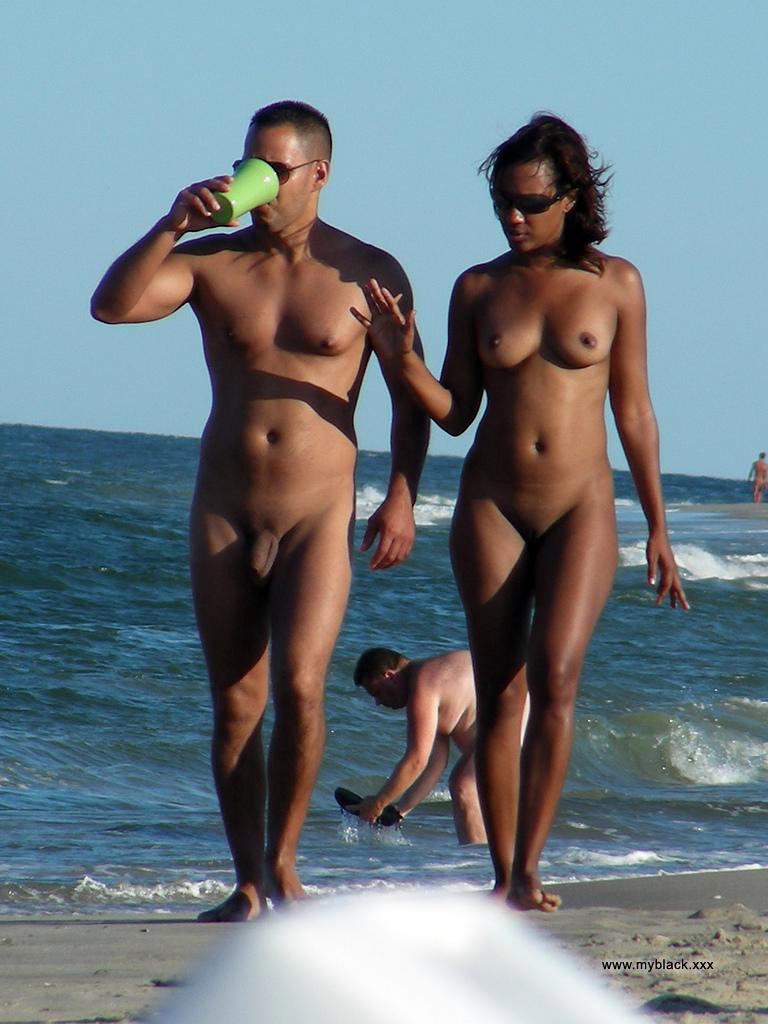 black chics on beach porn