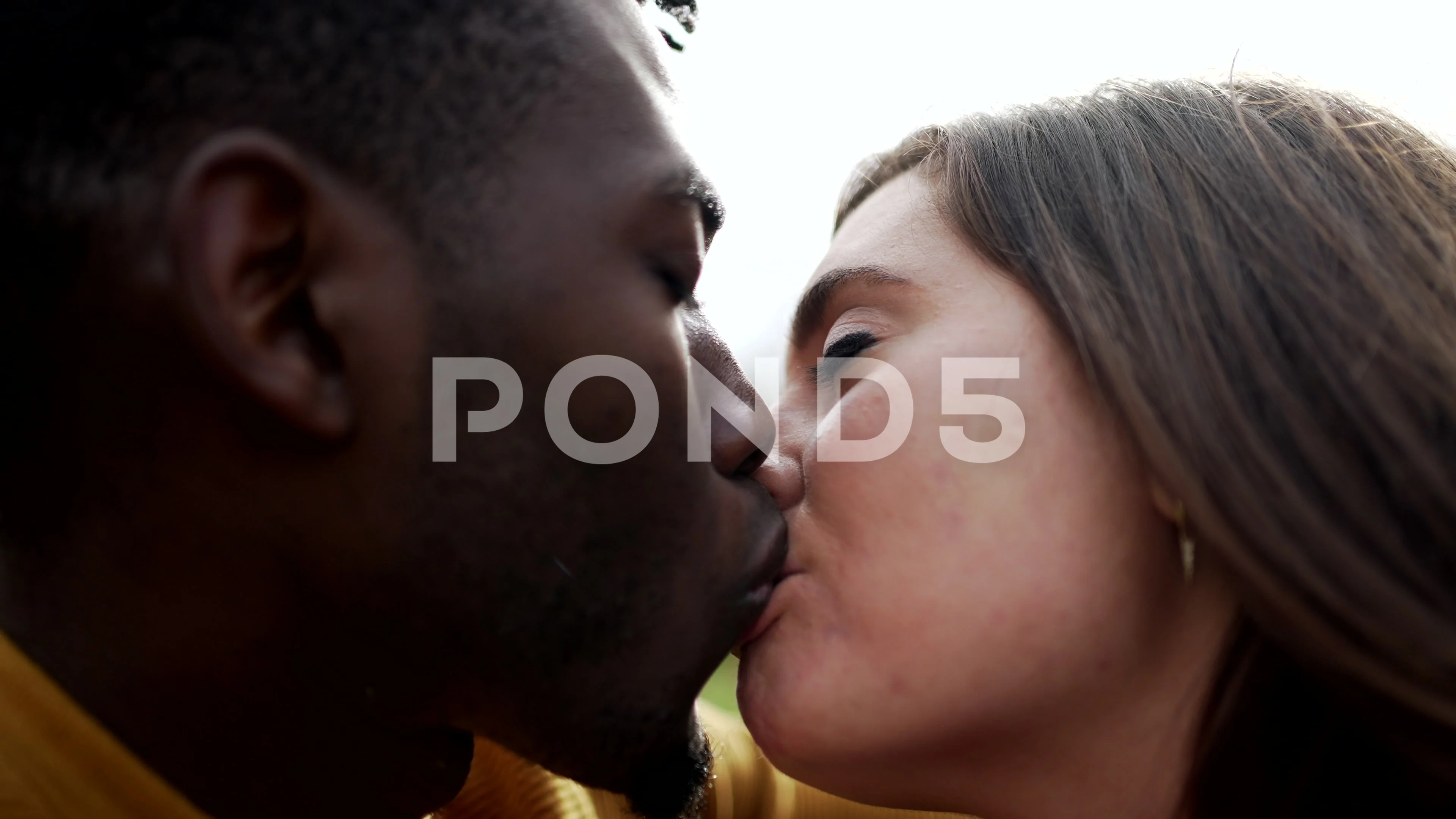 Black Man Kissing White Woman mature hot