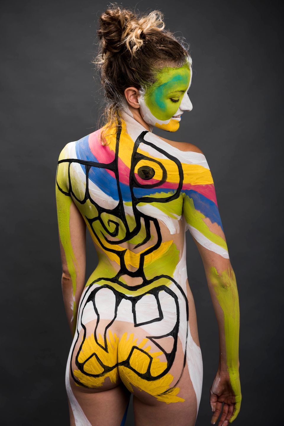 body painted naked girls
