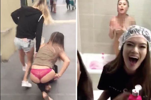 Best of Naked in public prank