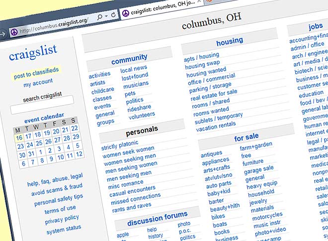 cheryl neely jordan recommends Craigslist Columbus Ohio Com