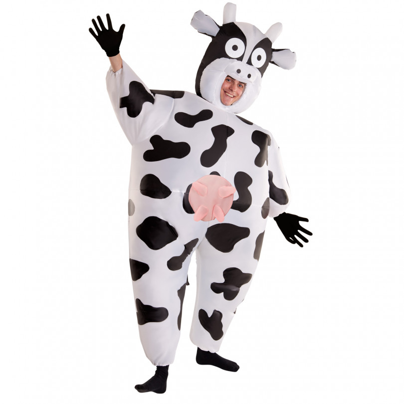 cynthia maples add blow up cow costume photo