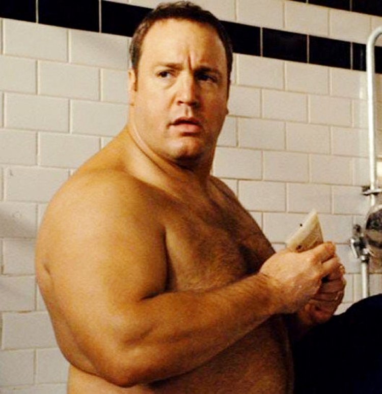 Kevin James Naked scratching tube