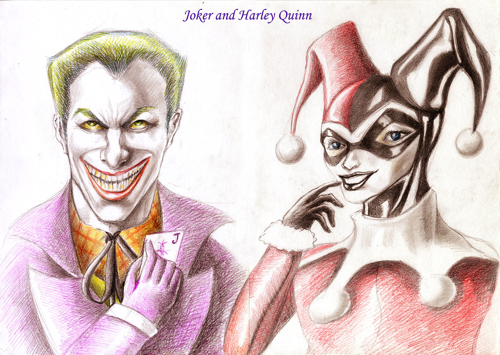 aneudy valerio share the joker and harley quinn drawing photos