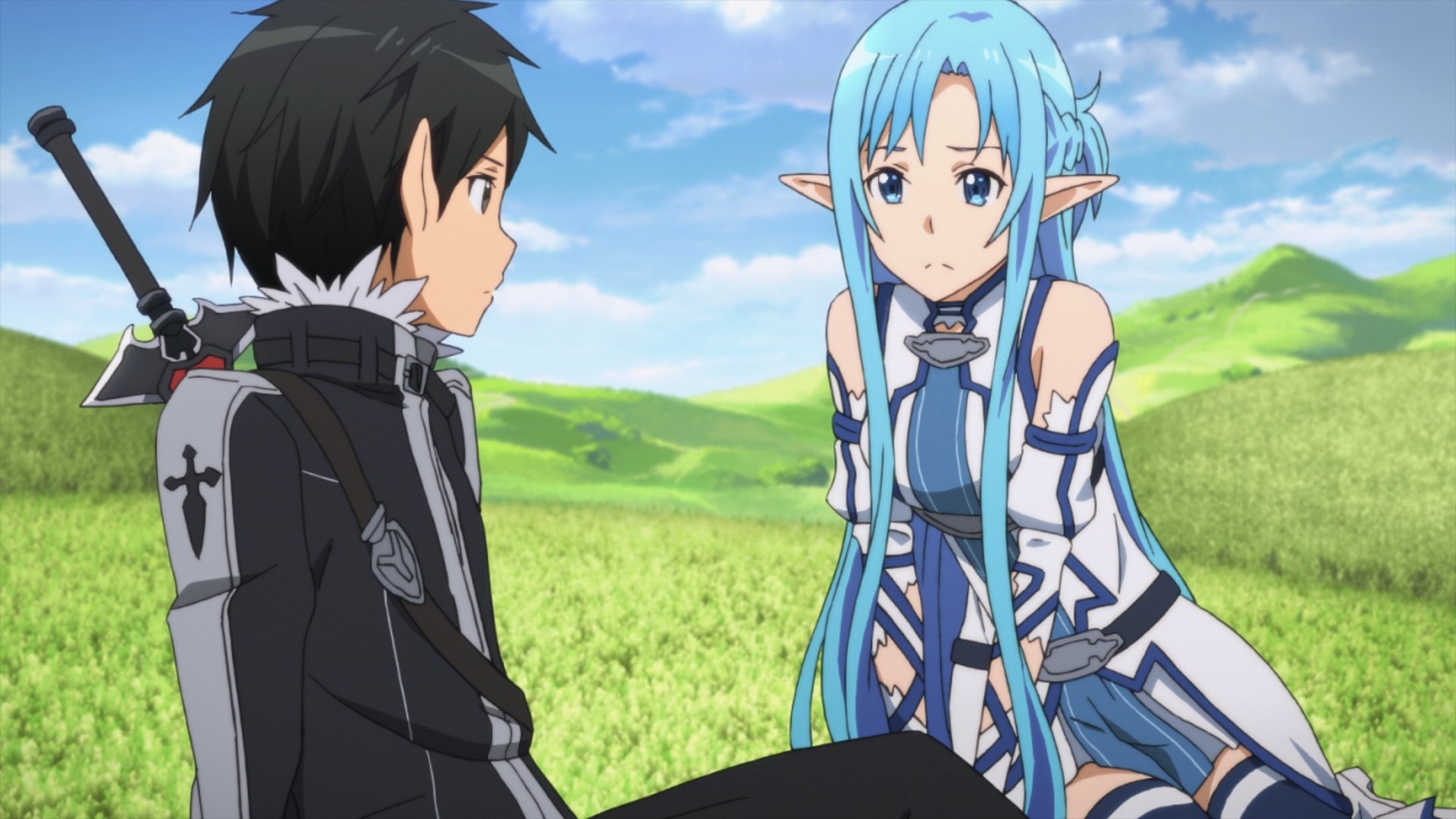 sword art online asuna blue hair