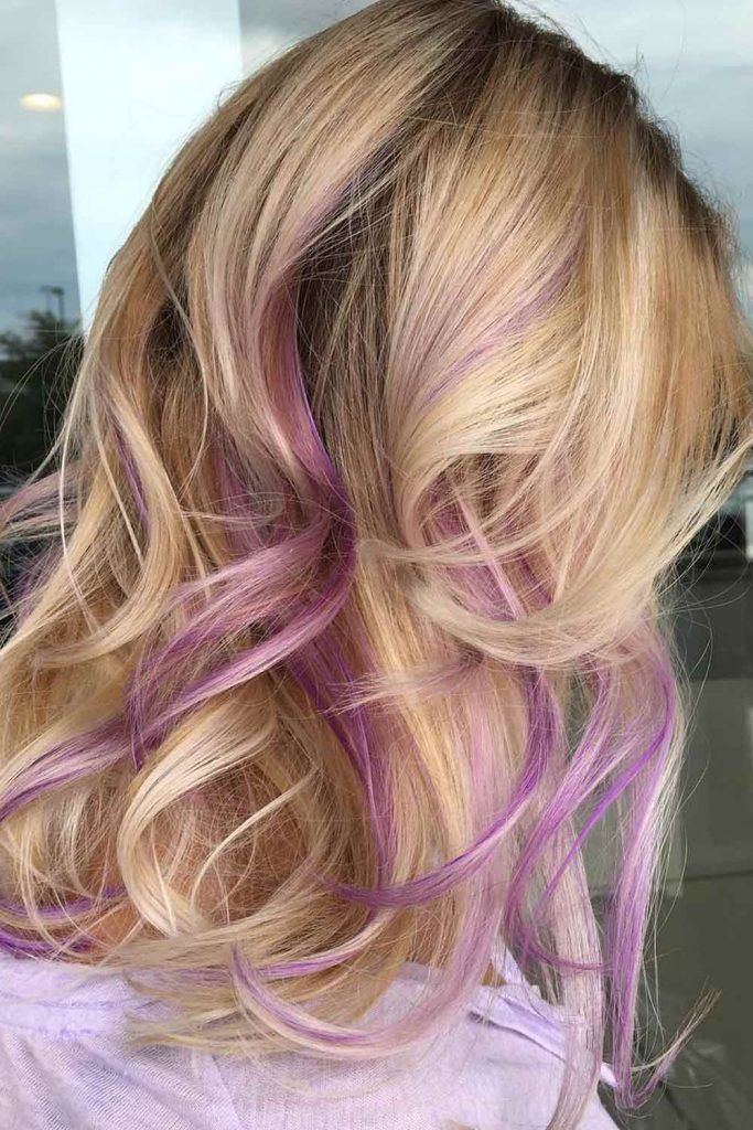 devon connor share purple streaks in blonde hair pictures photos