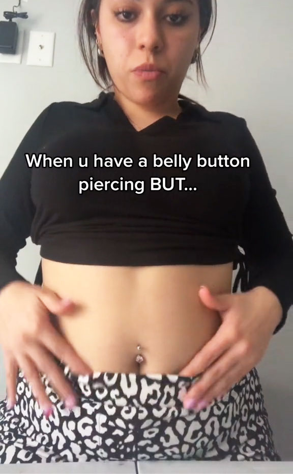 Fat Girl Belly Button Piercing erotic women