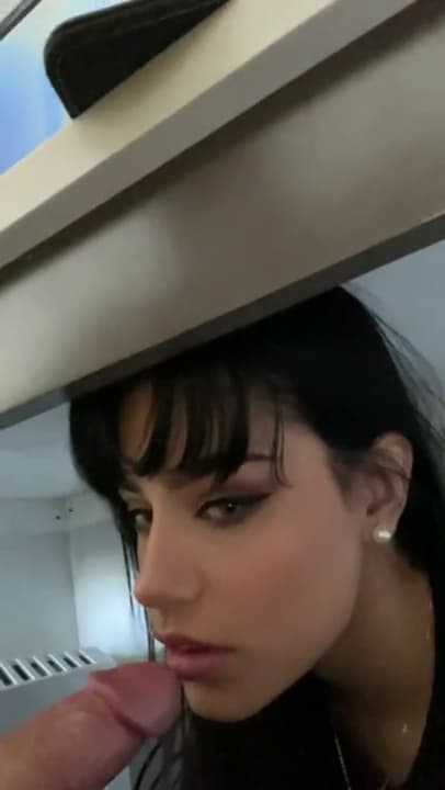 ashley brighten add girl sucks dick under table photo