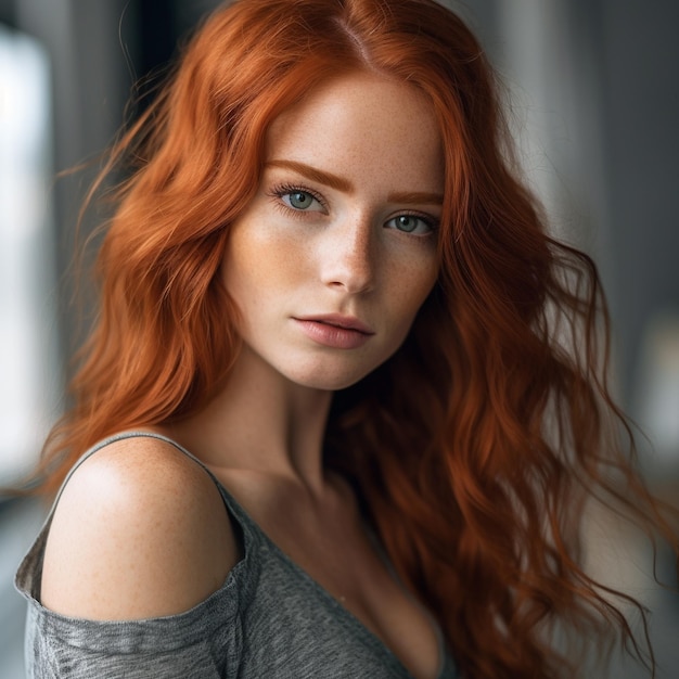 Best of Girl with auburn hair and blue eyes