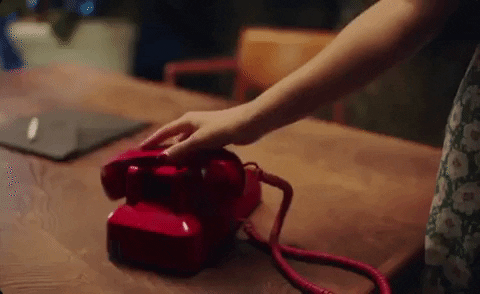 danielle trickett add hanging up the phone gif photo